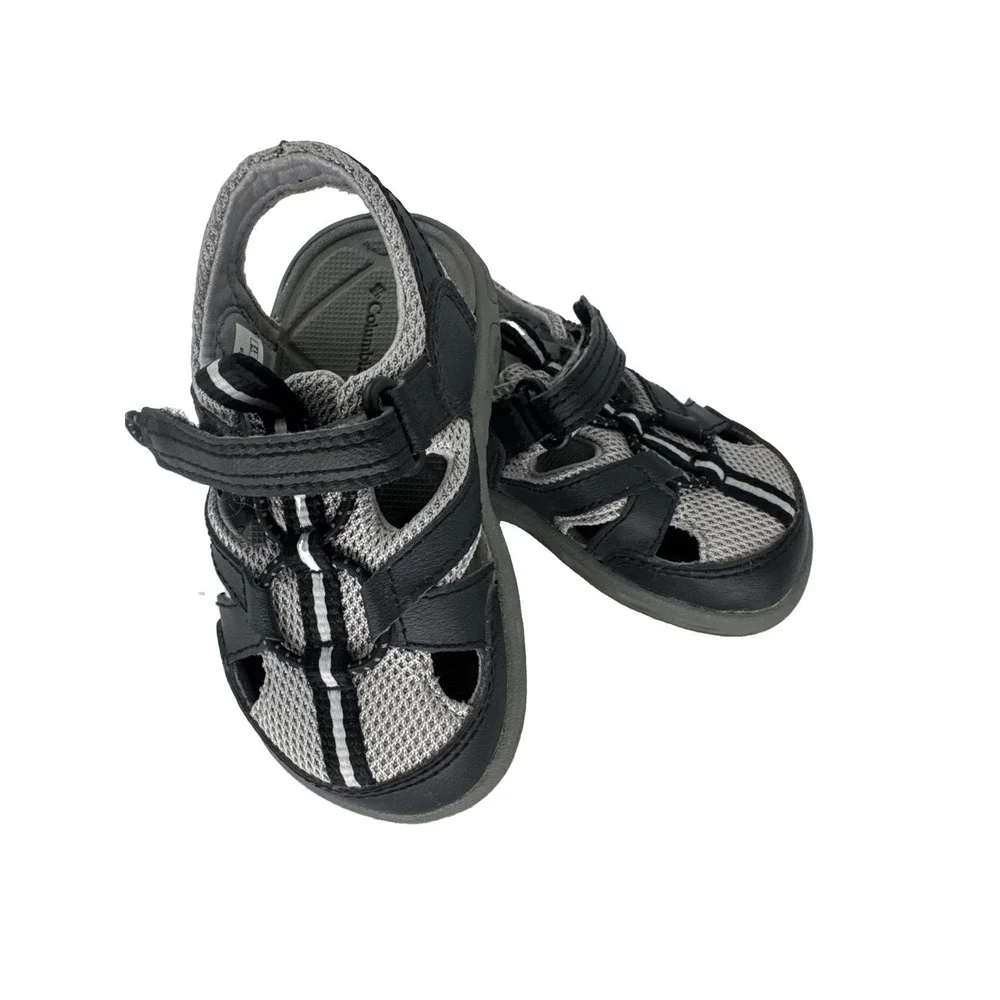 Columbia Kids Toddler Techsun Vent 24 Sandals Black Grey Water Shoes Size 7